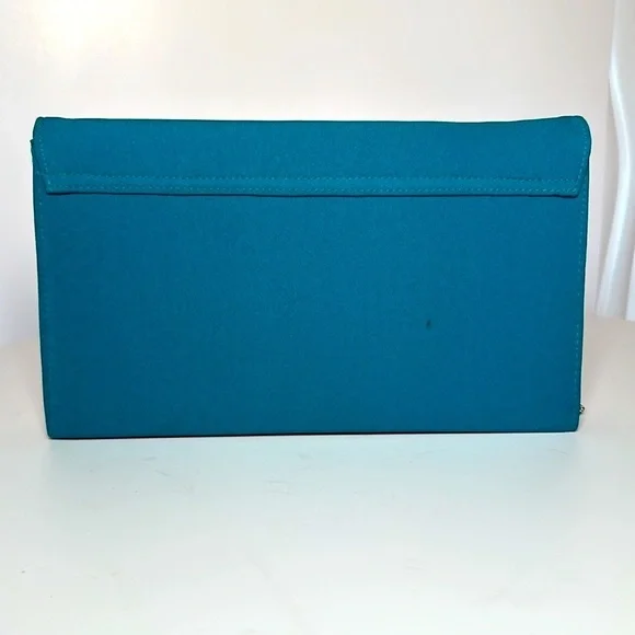 BEN MARC INTERNATIONAL satin clutch velvet vines and flowers embroidered pretty - Picture 6 of 15